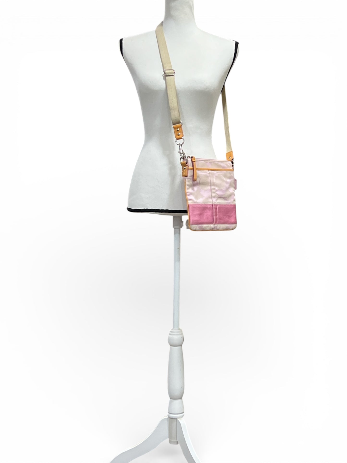 Coach Signature Crossbody Bag with Outside Pocket