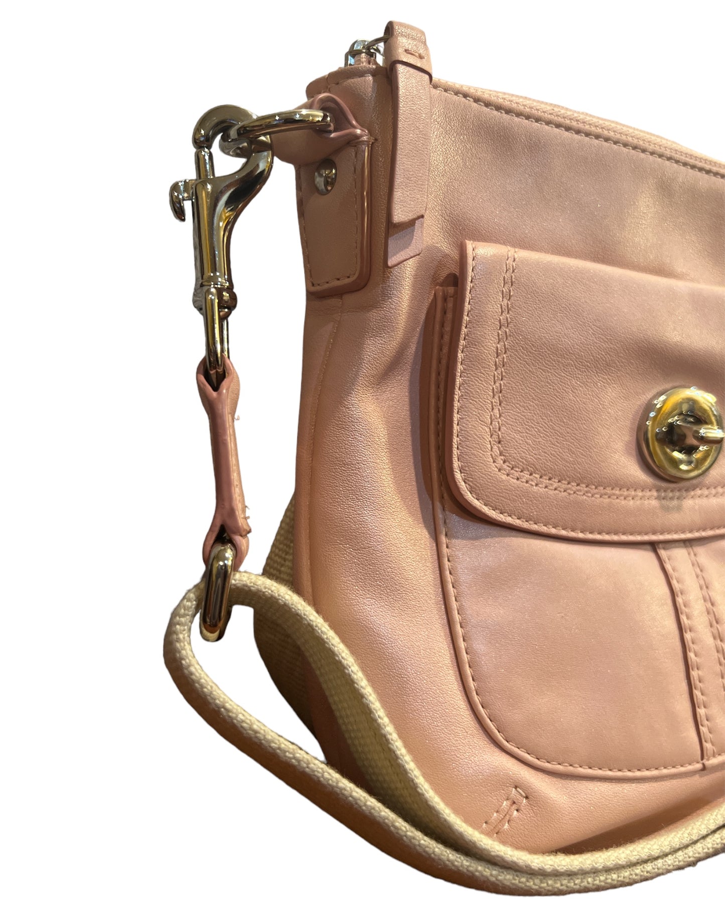 Coach Park Pink Tulle Leather Crossbody