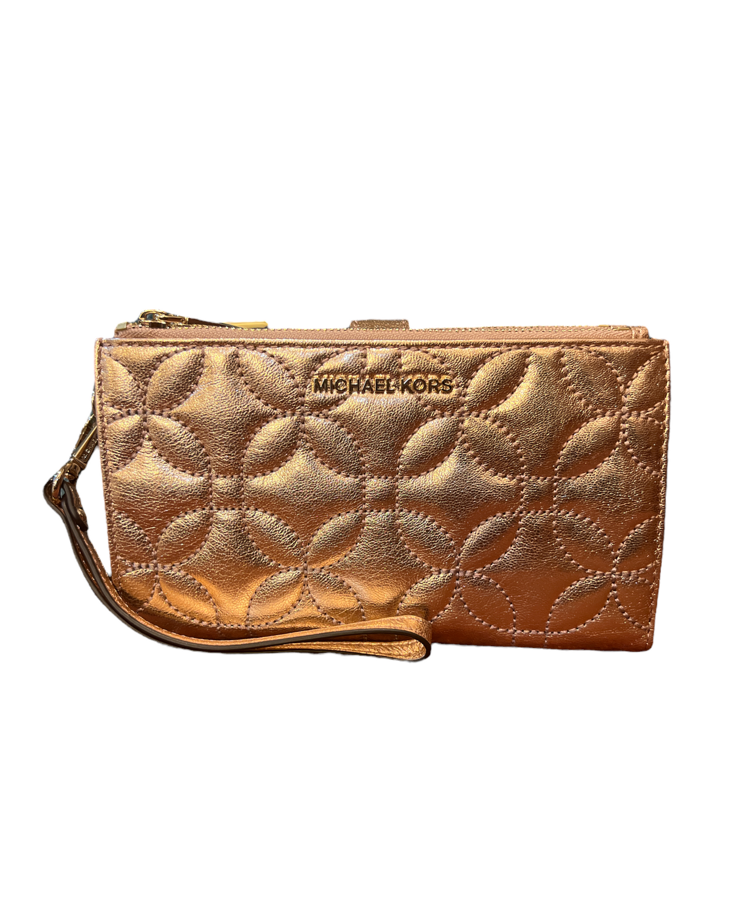 Michael Kors Double Zip Leather Wristlet