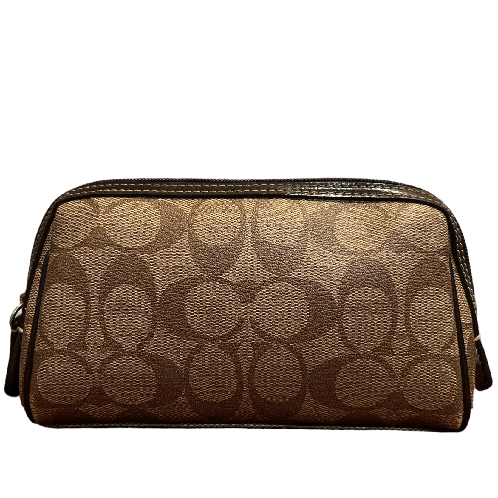 Coach leather makeup bag hotsell
