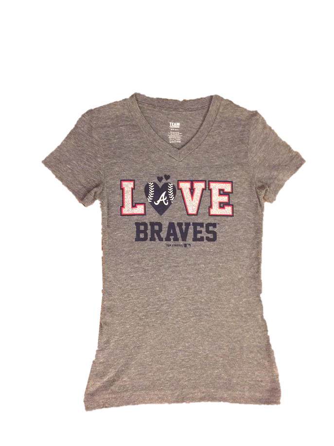 New size XL women's Braves country Atlanta Braves short sleeve V