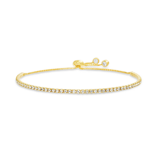 Adjustable Bolo Bracelet Made with Swarovski Crystals