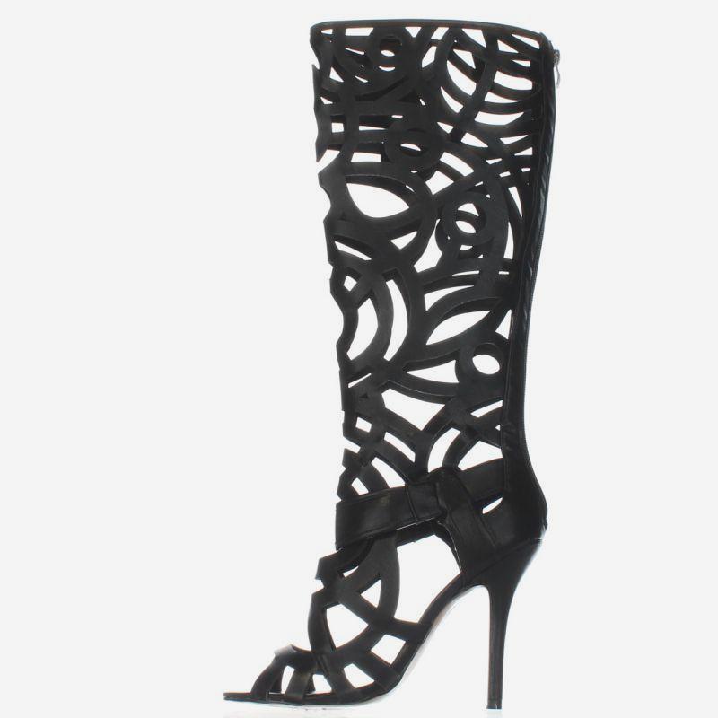 Chelsea & Zoe Paradise Cutout Knee High Boot Sandals - Size 8.5M