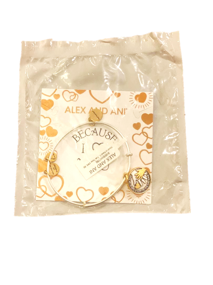 Alex and Ani Hand in Hand Two Tone Charm Bangle