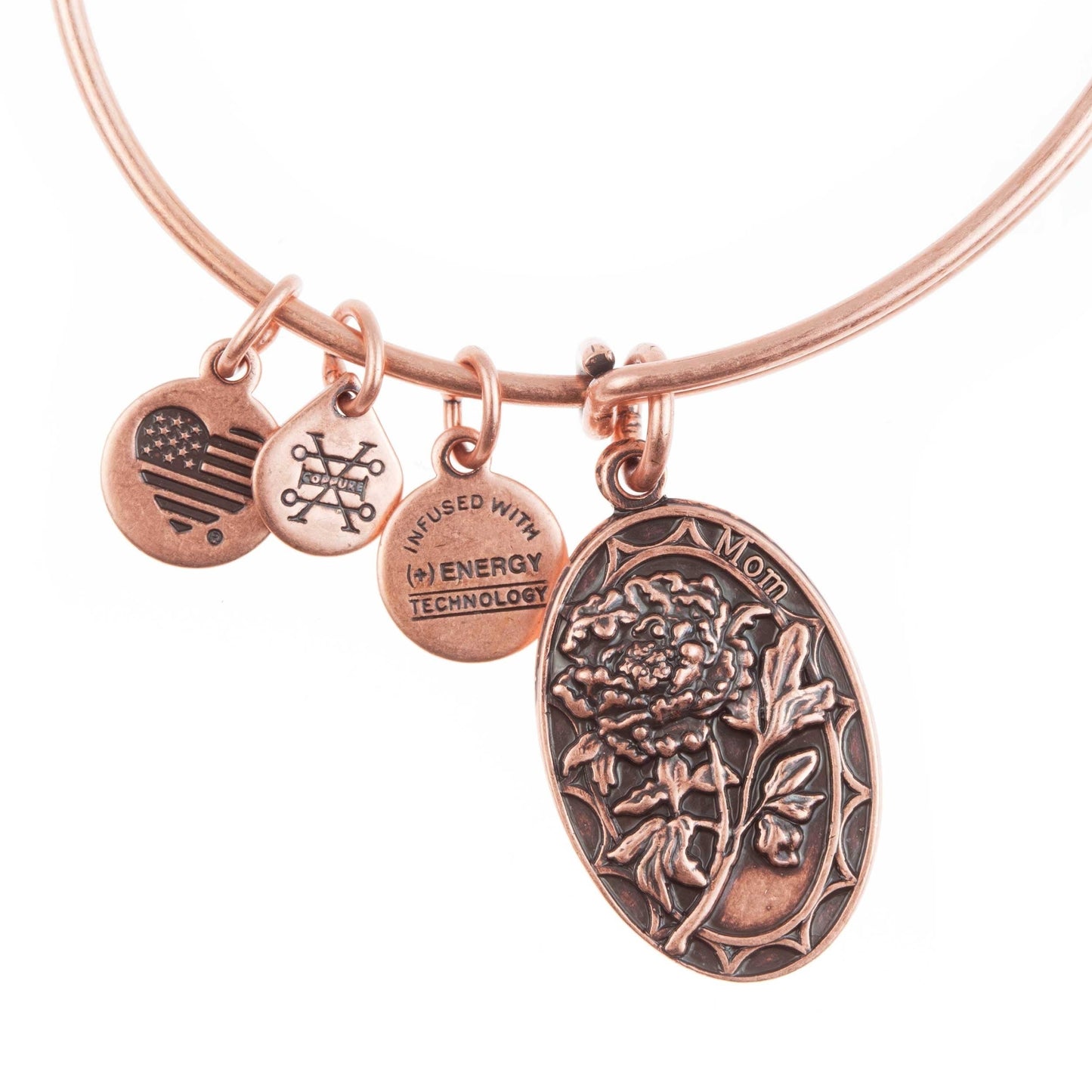 Alex and Ani Because I Love You Mom II Charm Bangle