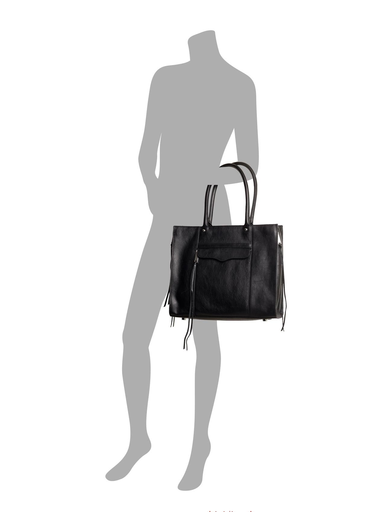 Rebecca Minkoff Large MAB Black Leather Tote