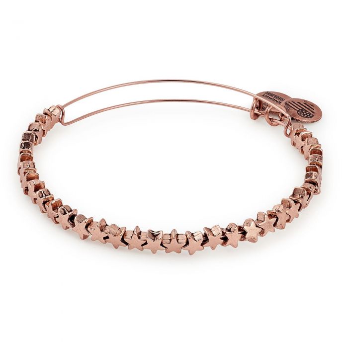 Alex and Ani Star Beaded Bangle - Rafaelian Rose Gold Finish