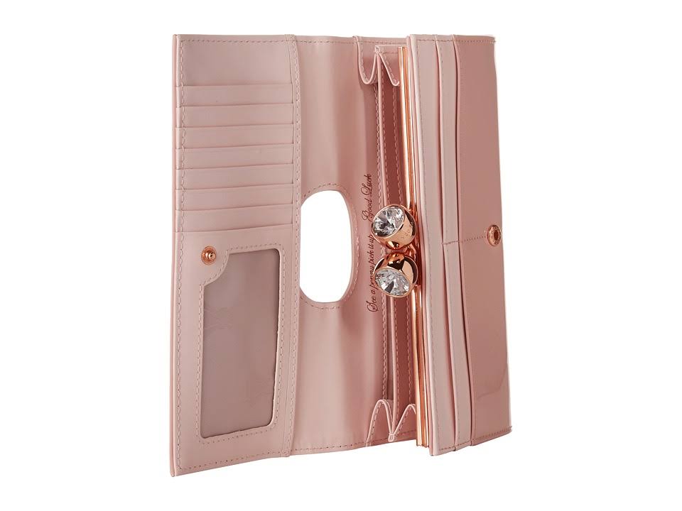 Ted Baker Patent Leather Purse with Crystal Clasp - Light Pink