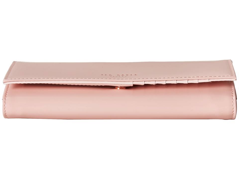 Ted Baker Patent Leather Purse with Crystal Clasp - Light Pink