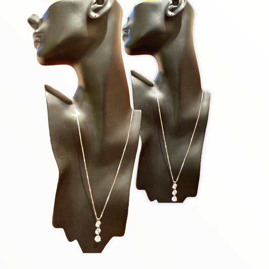 Naked Drill Necklace Made with Swarovski Elements