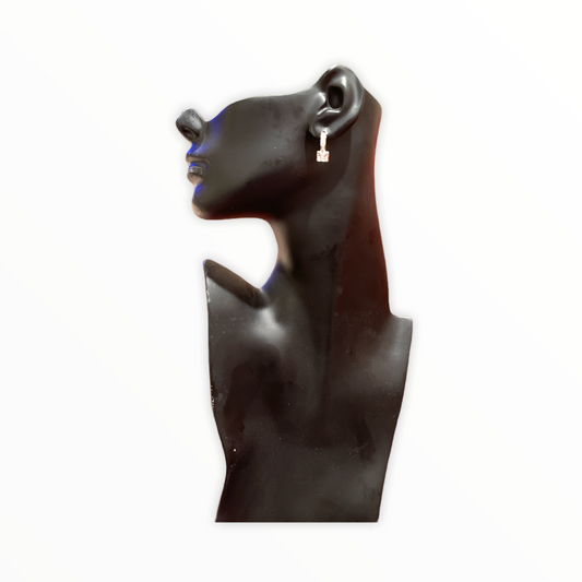 Princess Cut Hoop Earrings Made with Swarovski Elements