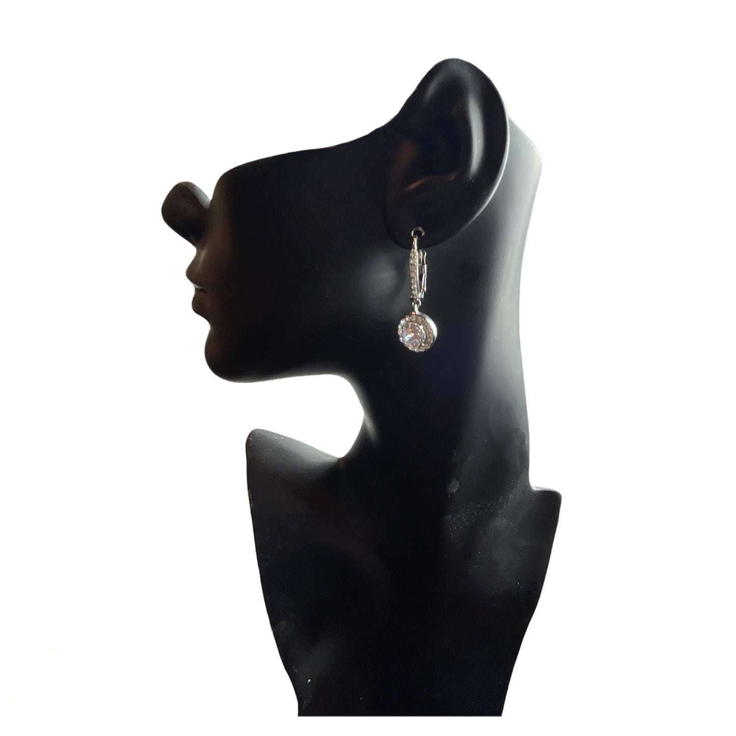 Halo Drop Earrings with Swarovski Elements