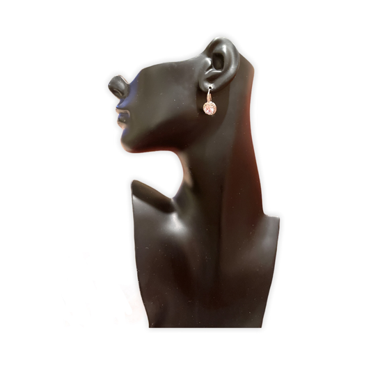 Halo Earrings made with Swarovski elements - Sterling Silver overlay