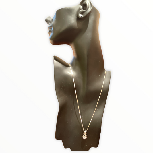 Halo Necklace Made with Swarovski Crystals