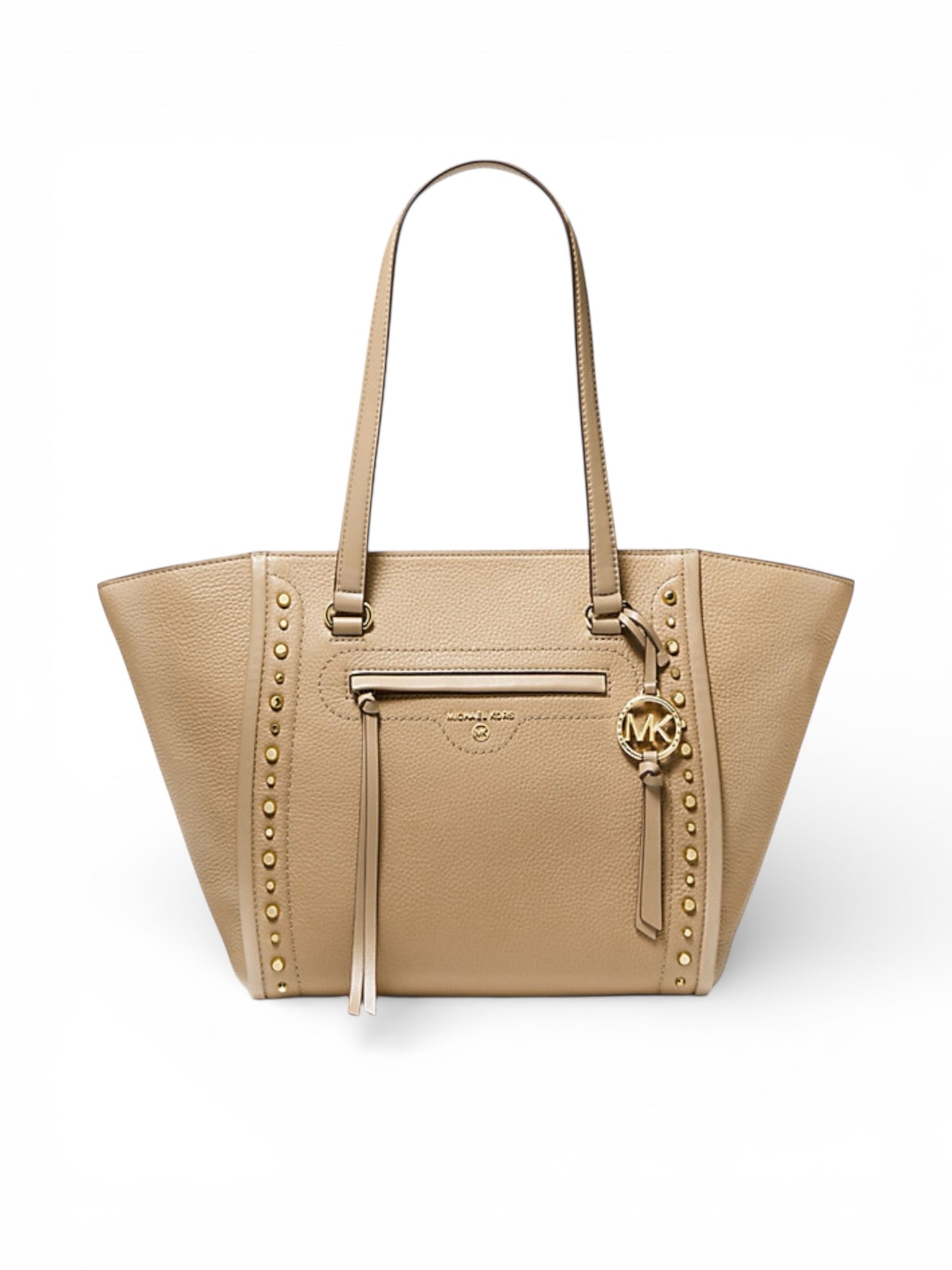 MICHAEL MICHAEL KORS
Carine Medium Studded Pebbled Leather Tote Bag