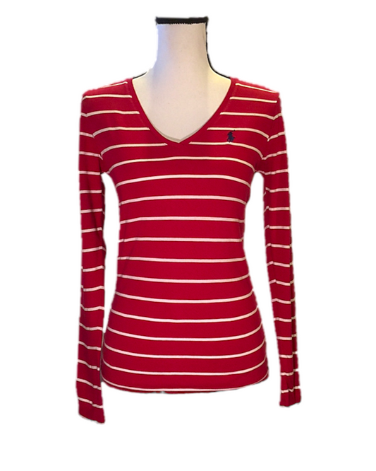 Polo Ralph Lauren Long Sleeve V-Neck Shirt -Size Small