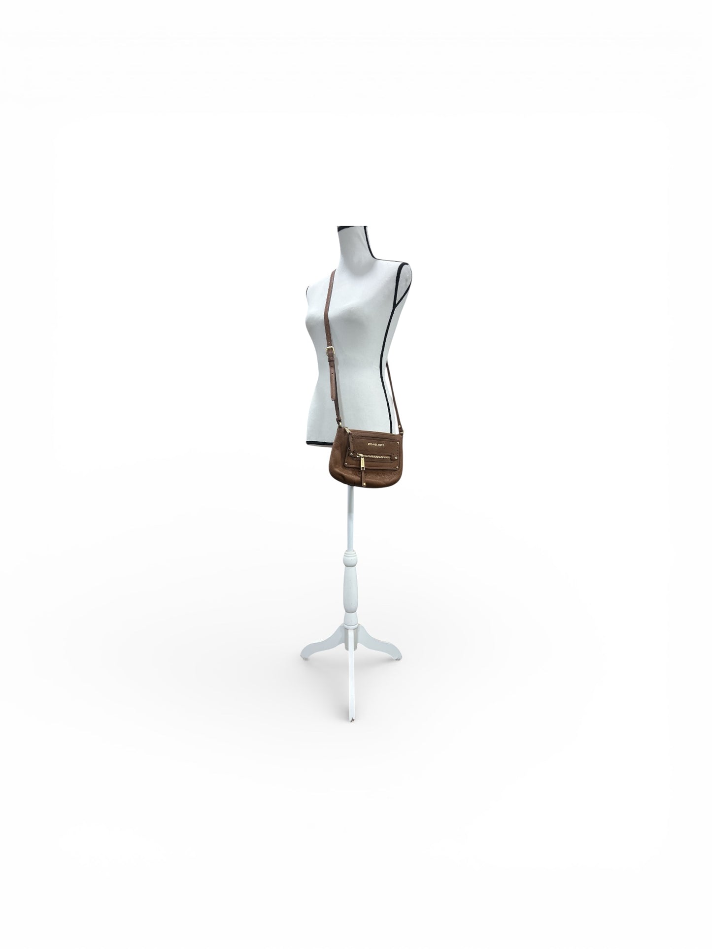 Michael Kors Gilmore Crossbody Bag in Chestnut Brown Pebble Leather