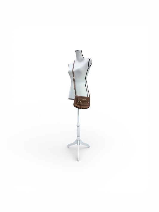 Michael Kors Gilmore Crossbody Bag in Chestnut Brown Pebble Leather