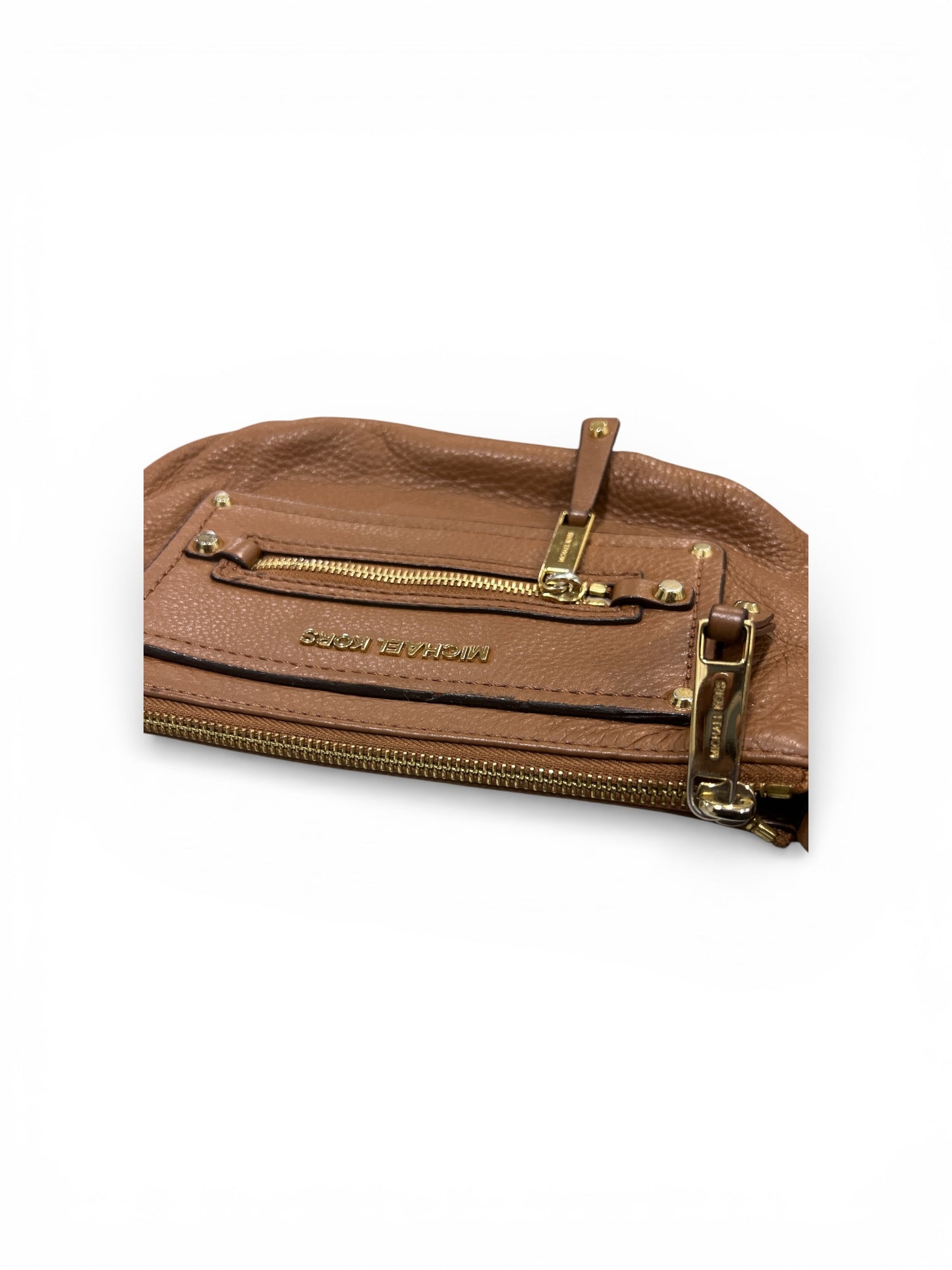 Michael Kors Gilmore Crossbody Bag in Chestnut Brown Pebble Leather