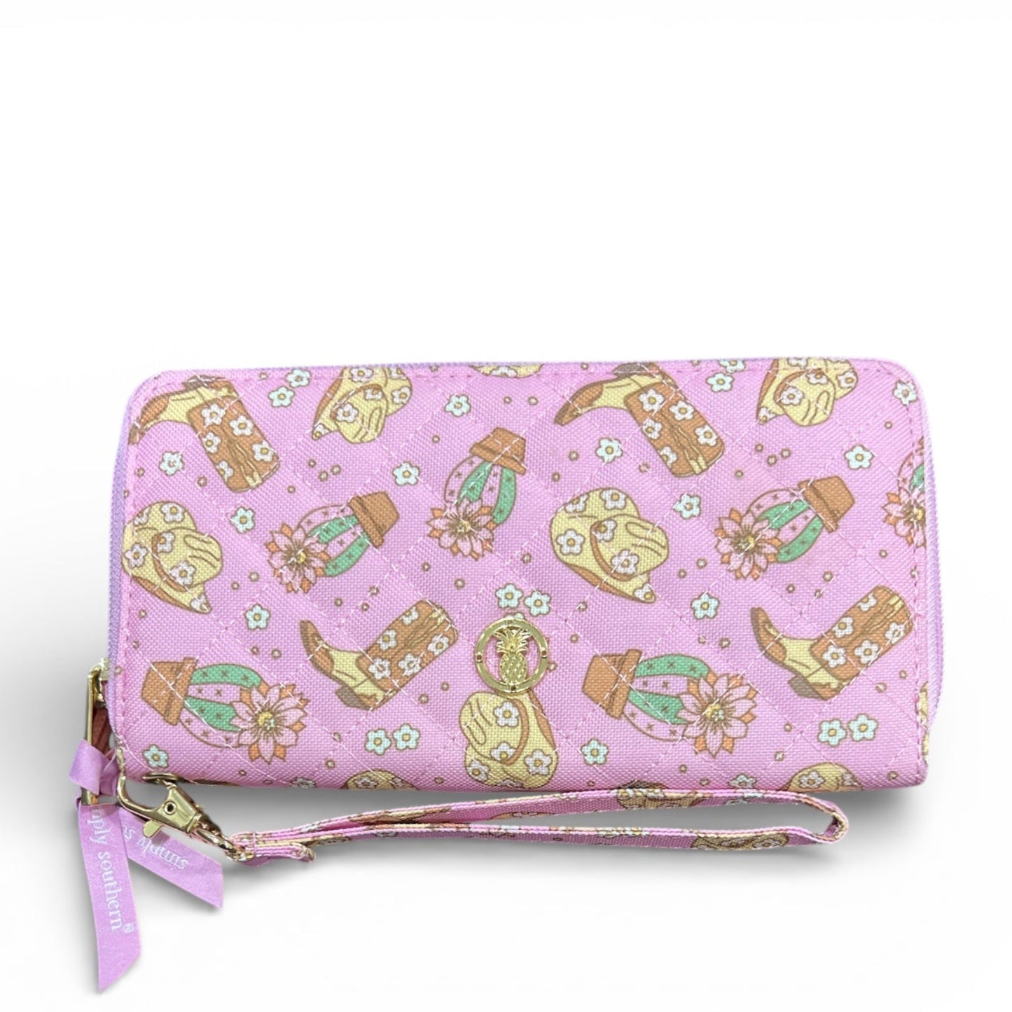 Simply Southern Ladies Western Pink Wristlet Wallet