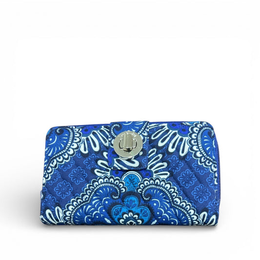 Vera Bradley RFID Turnlock Wallet Tropics Tapestry Blue