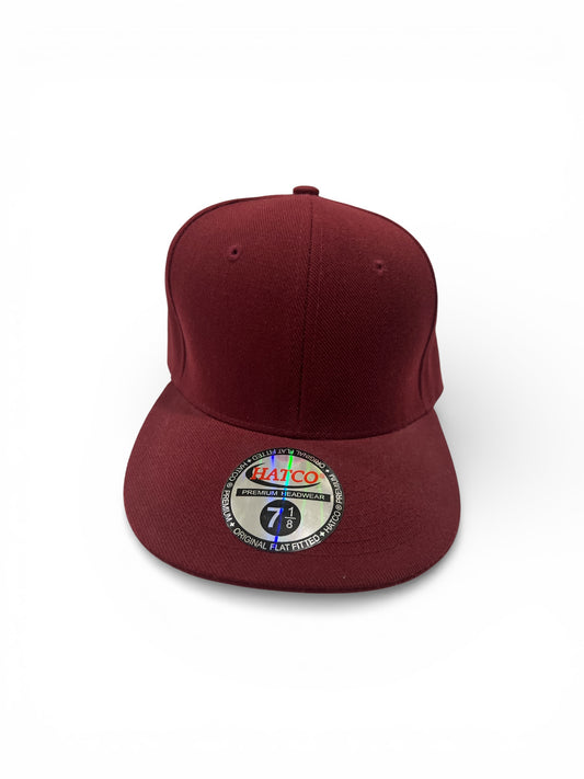 Hatco Original Flat Fitted Hat Red Size 7 1/8 Vented Holes 6 Panel Blank