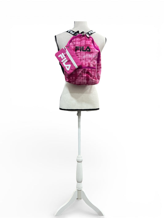 FILA 2 Pc - "Hailee" Mini Backpack | Tie Dye Fuschsia
