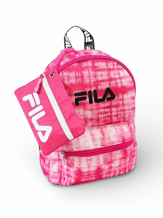 FILA 2 Pc - "Hailee" Mini Backpack | Tie Dye Fuschsia