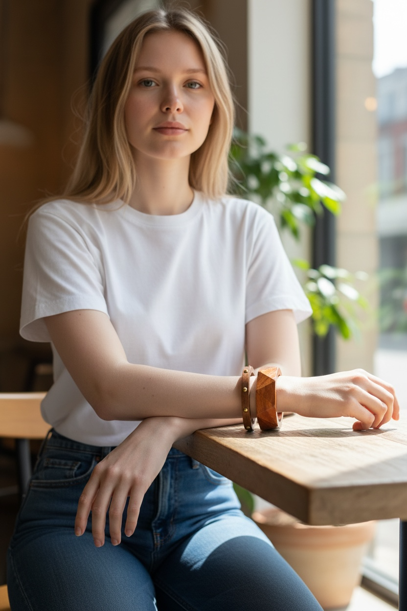 Wooden Bangle Bracelet