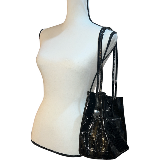 J. Renee Faux Croc Patent Handbag