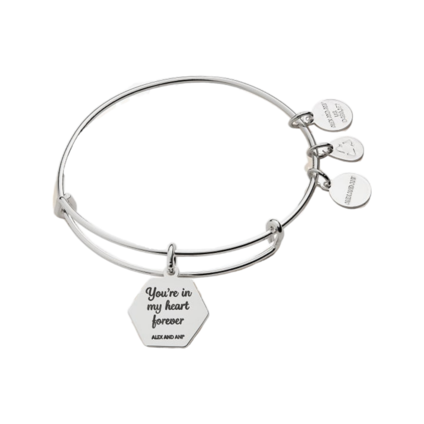 Alex and Ani Stepmom, 'You're in My Heart Forever' Charm Bangle