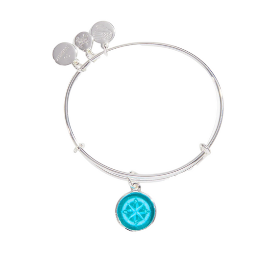 Alex and Ani Crystal Compass Charm Bangle Bracelet
