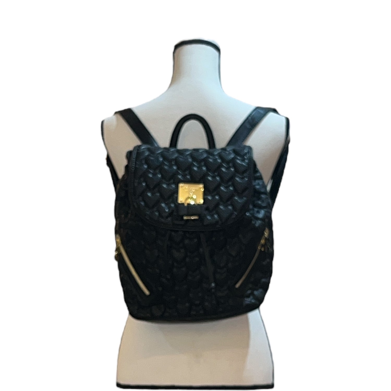 betsey johnson leather heart backpacks Betsey Johnson Always Be Mine Heart Quilted Backpack – Repeat Love