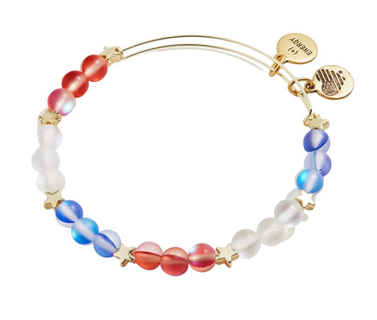 Alex and Ani Red, White and Blue Celebration Beaded Bangle