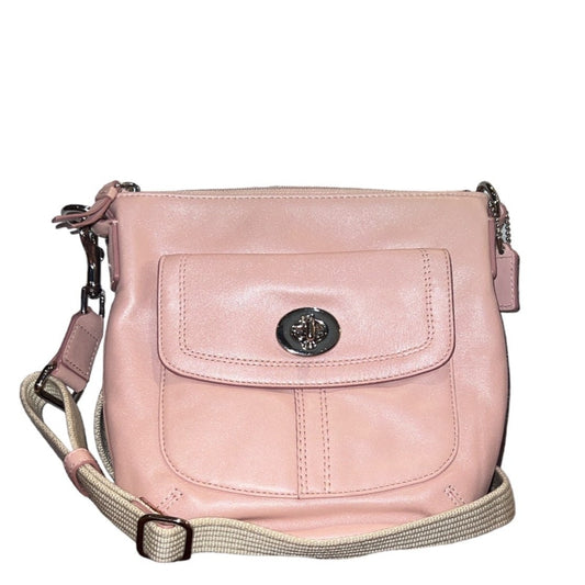Coach Park Pink Tulle Leather Crossbody