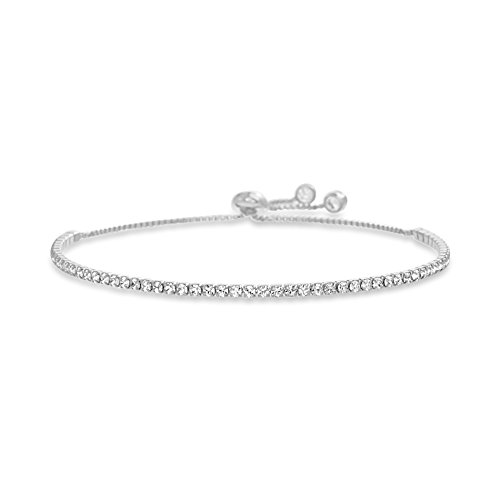 Adjustable Bolo Bracelet Made with Swarovski Crystals