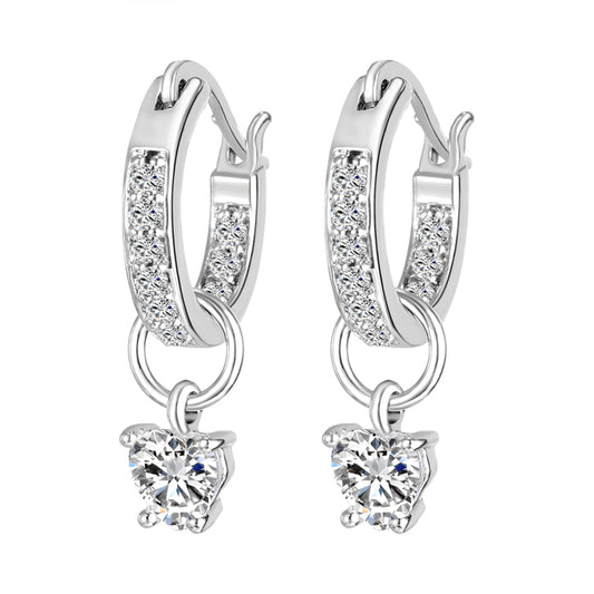 Heart & Hoop Earrings with Swarovski Elements