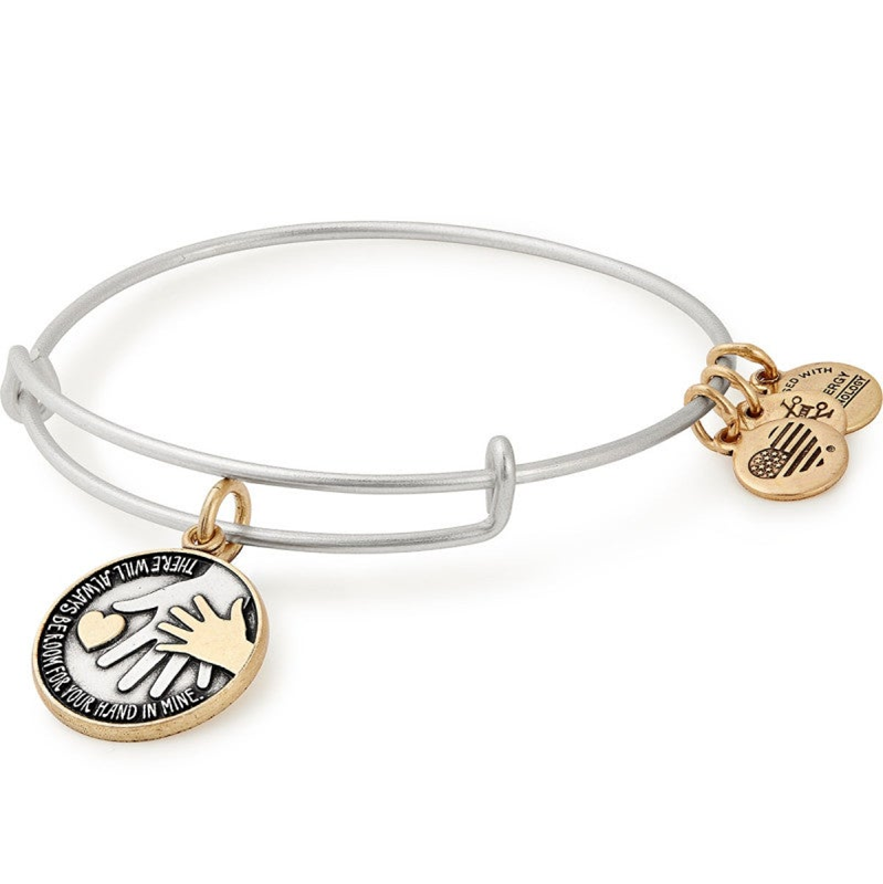 Alex and Ani Hand in Hand Two Tone Charm Bangle