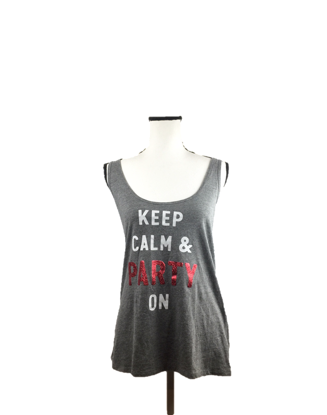 Victoria's Secret Keep Calm Party On Tank Top - Size Large