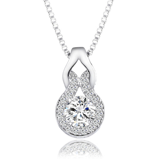 Halo Necklace Made with Swarovski Crystals